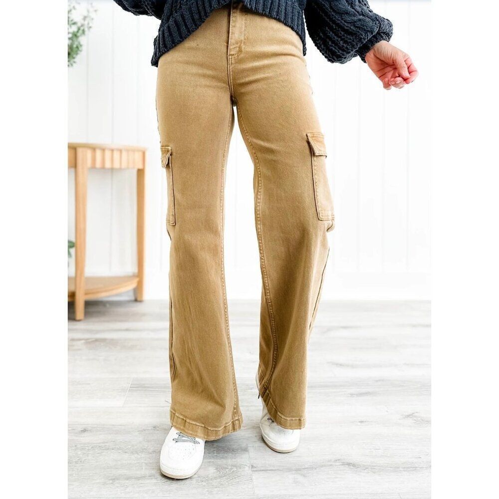 NWT Risen Cargo Wide Leg High Rise Jeans Style# FP-RDP5488 Size 15/32 - Picture 15 of 16